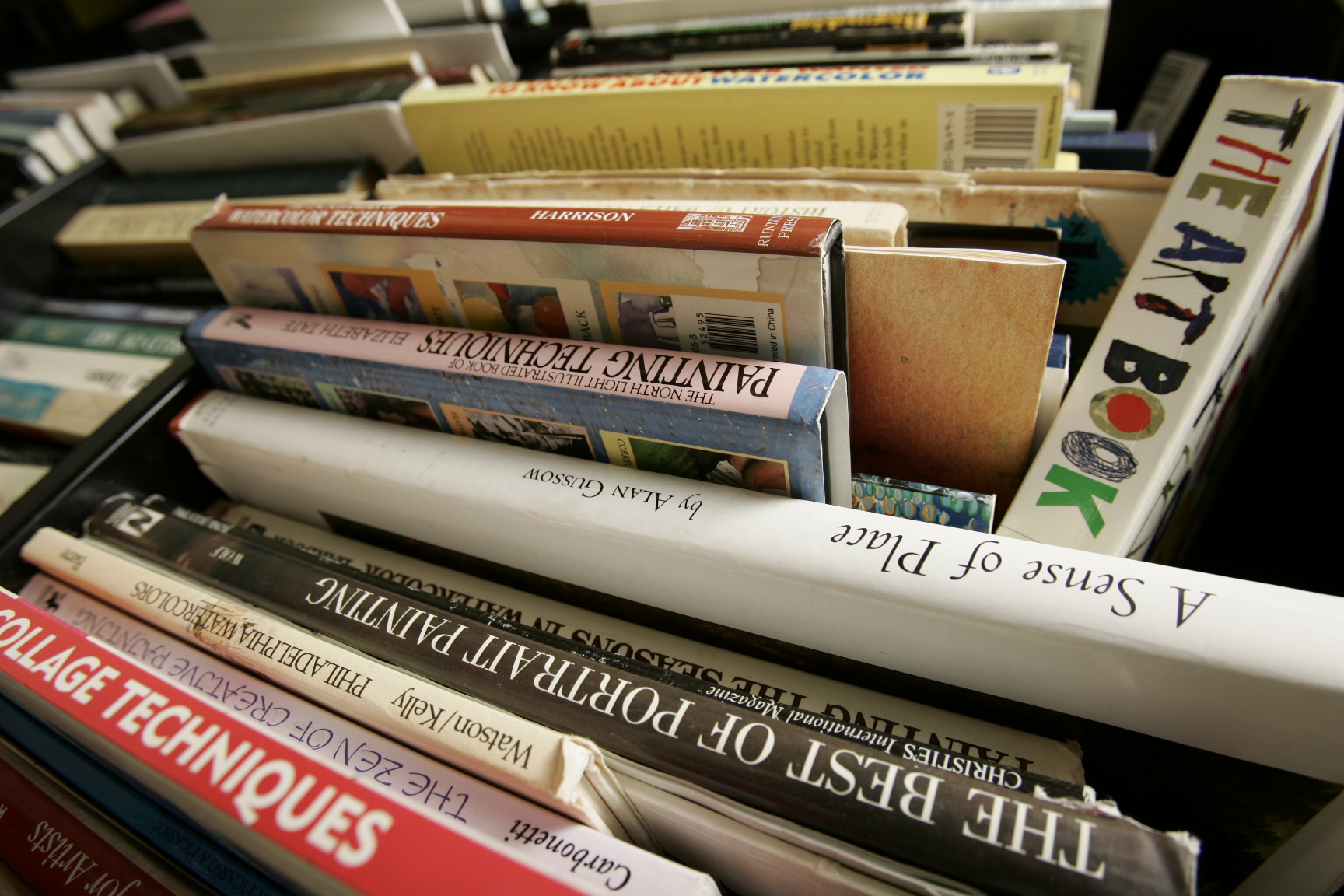 Stack of books on art and culture