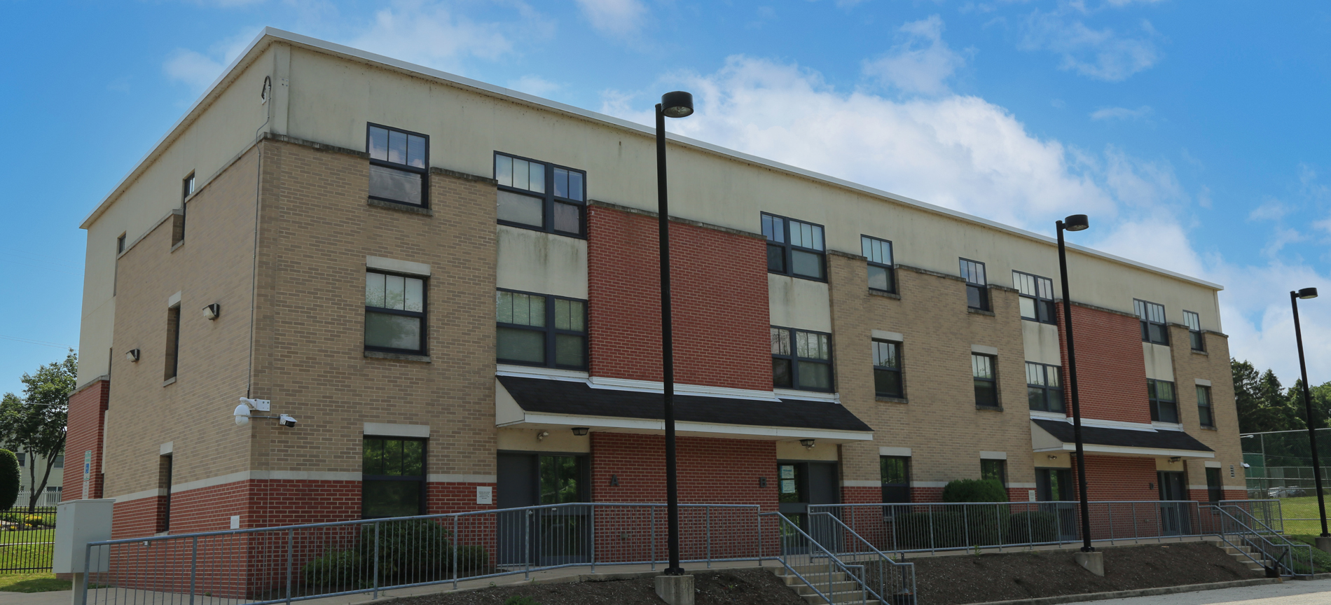 Front of the Garden Residence Hall