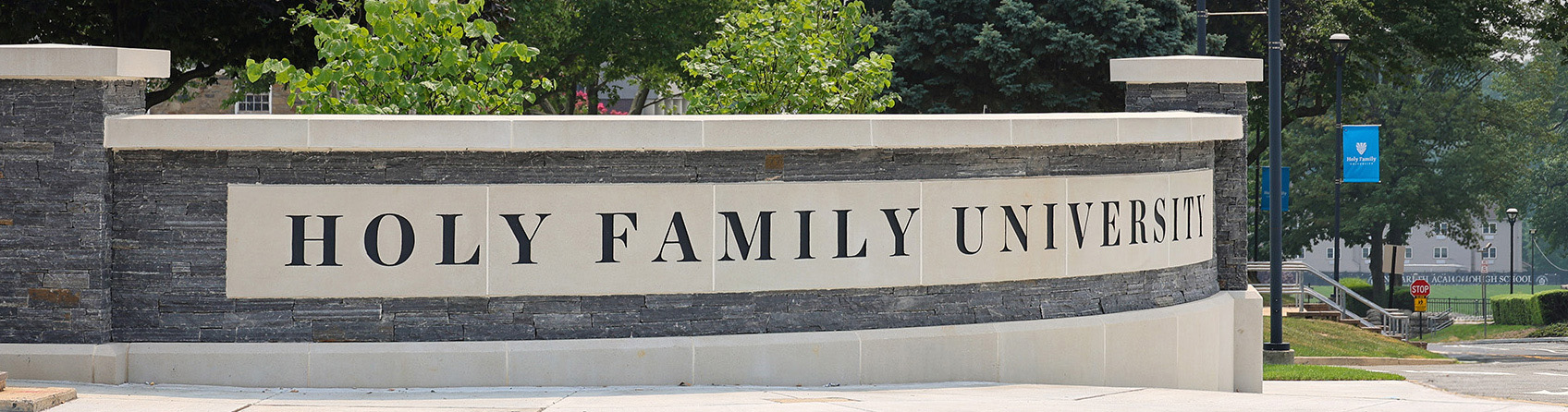 Holy Family University Entry Sign