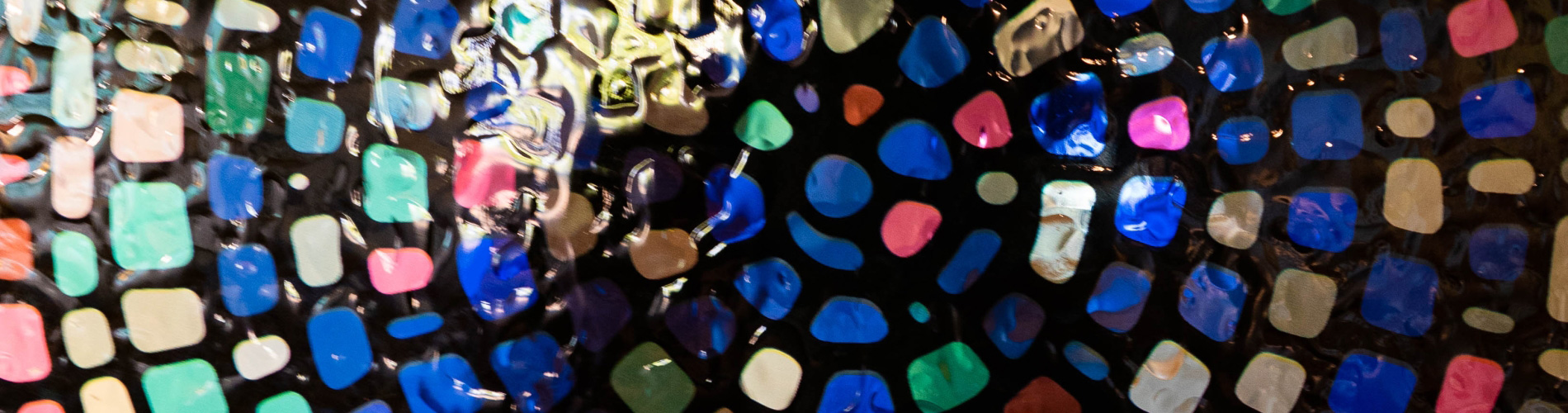 Stained glass pattern in the Campus Center chapel