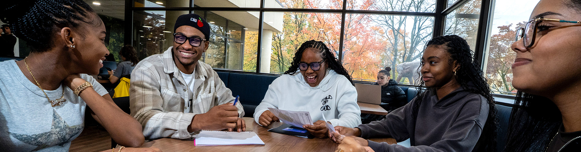 Students at Holy Family University Campus Center