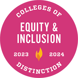 Logo for 2023 & 2024 College of Distinction Award for Equity & Inclusion