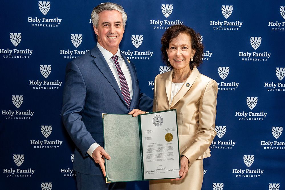 Dr. Prisco and Bucks County Commissioner Bob Harvie