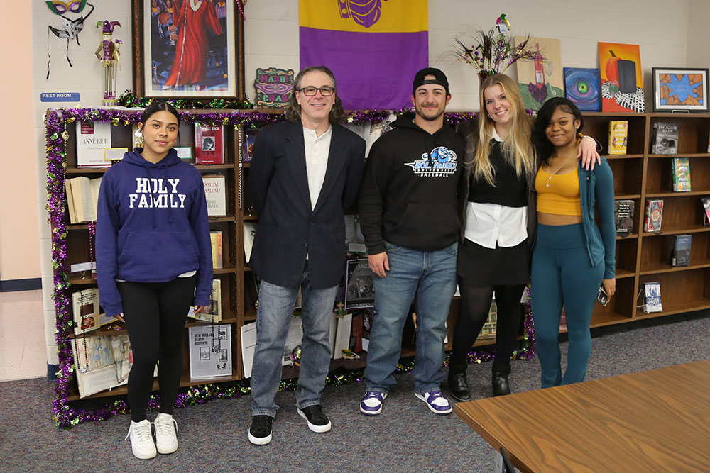 Dr. Robert Ficociello and English students