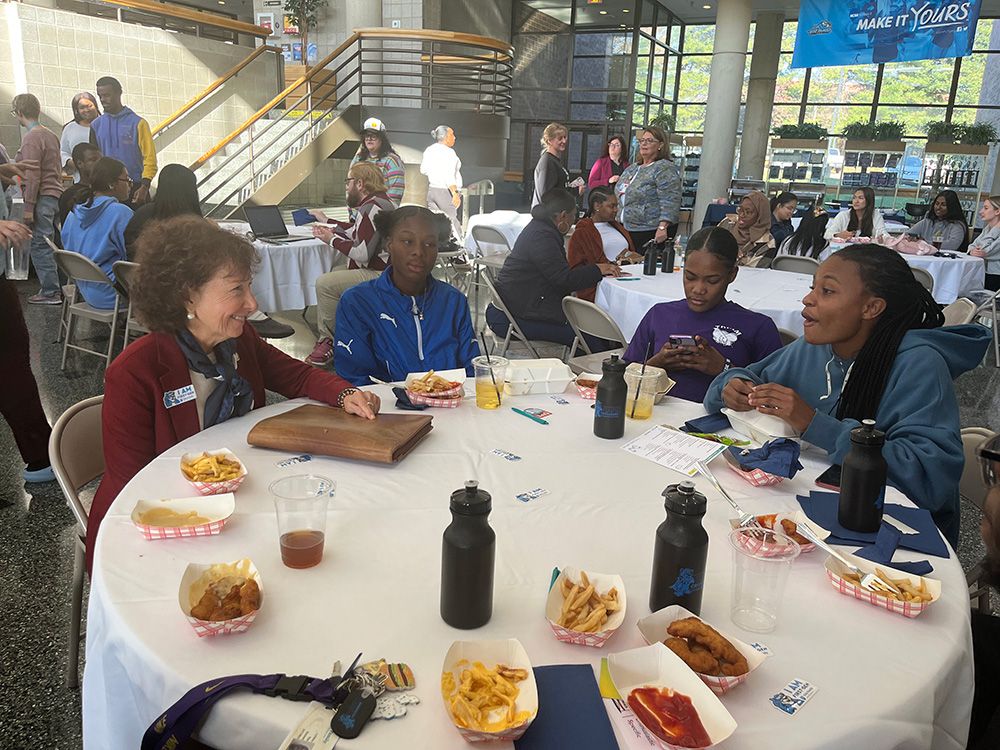 Dr. Prisco and students at the National First-Generation College Celebration