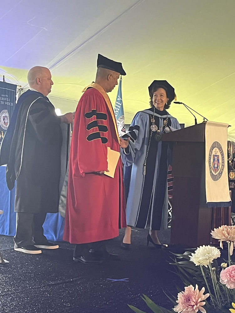 Honorary degree awarded during ceremony
