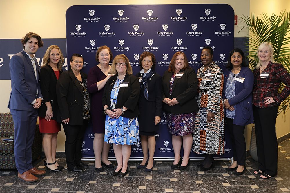 Holy Family nursing faculty at the 50th Anniversary event