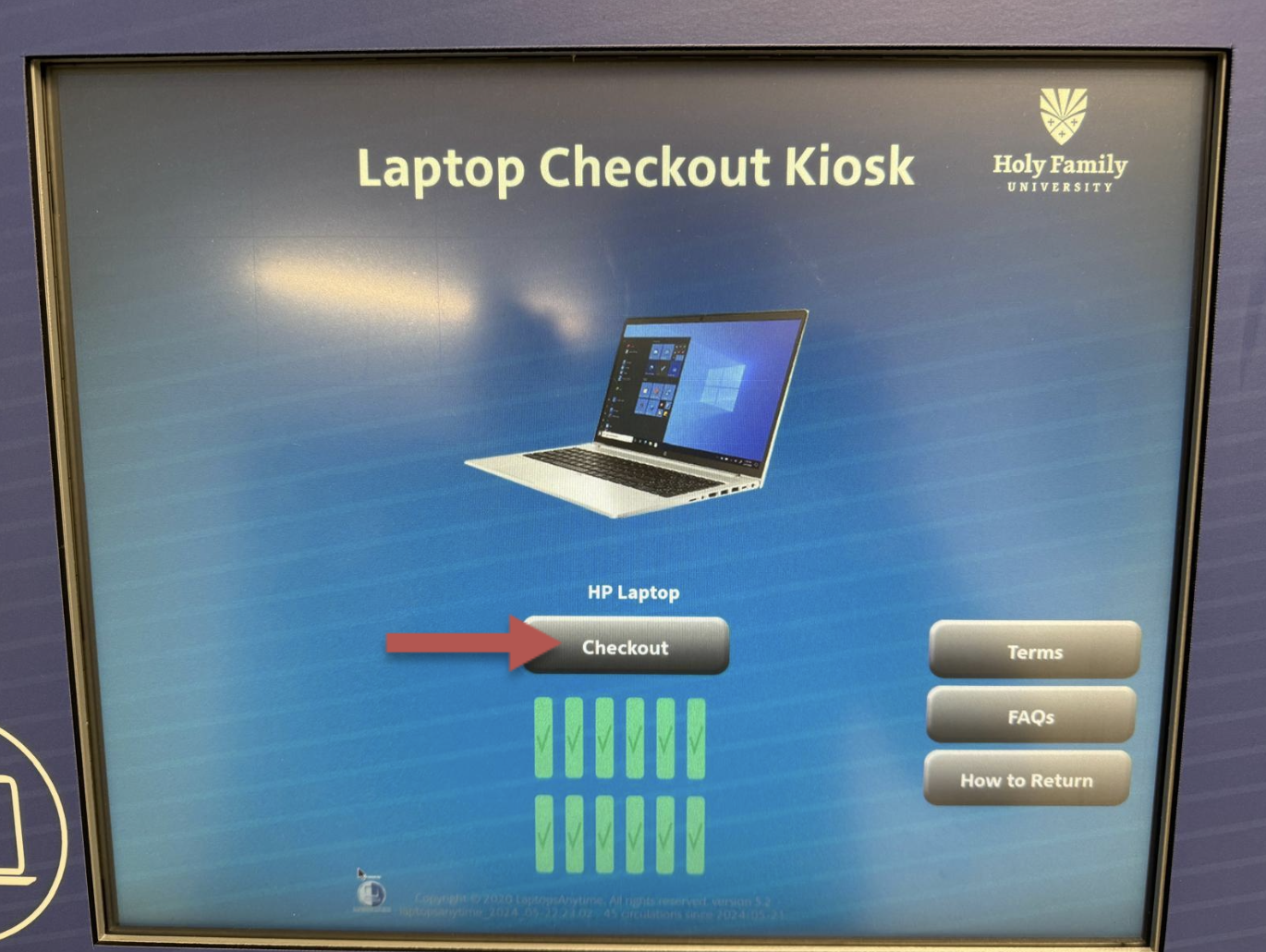 Kiosk Screen Checkout