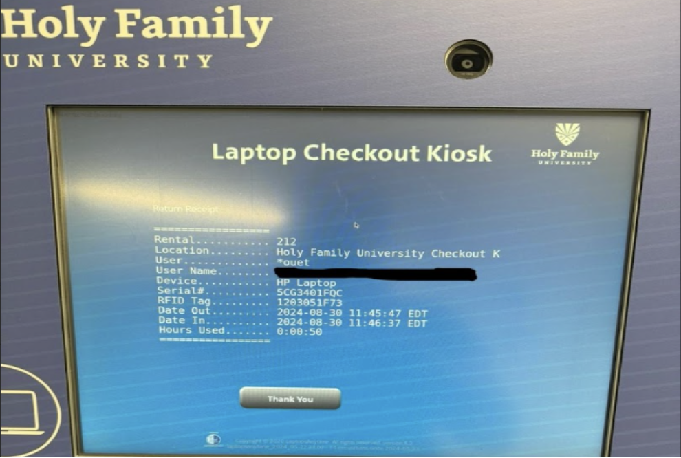 Kiosk return receipt image