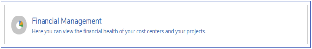 Financial Management Self Service option