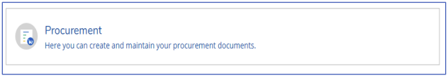 Procurement Self Service option