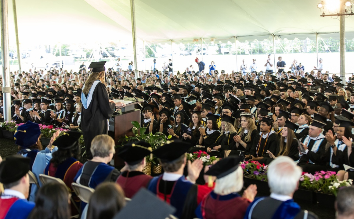 The large crowd assembled for the Class of 2026 commencement ceremony