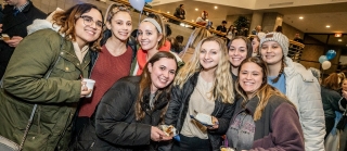 Students gather at the Dining Commons in the Campus Center