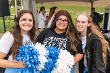 Cheerleaders at homecoming