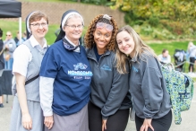 HFU HOMECOMING-2021-41.jpg Sisters stand with students