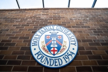 University seal in Campus Center