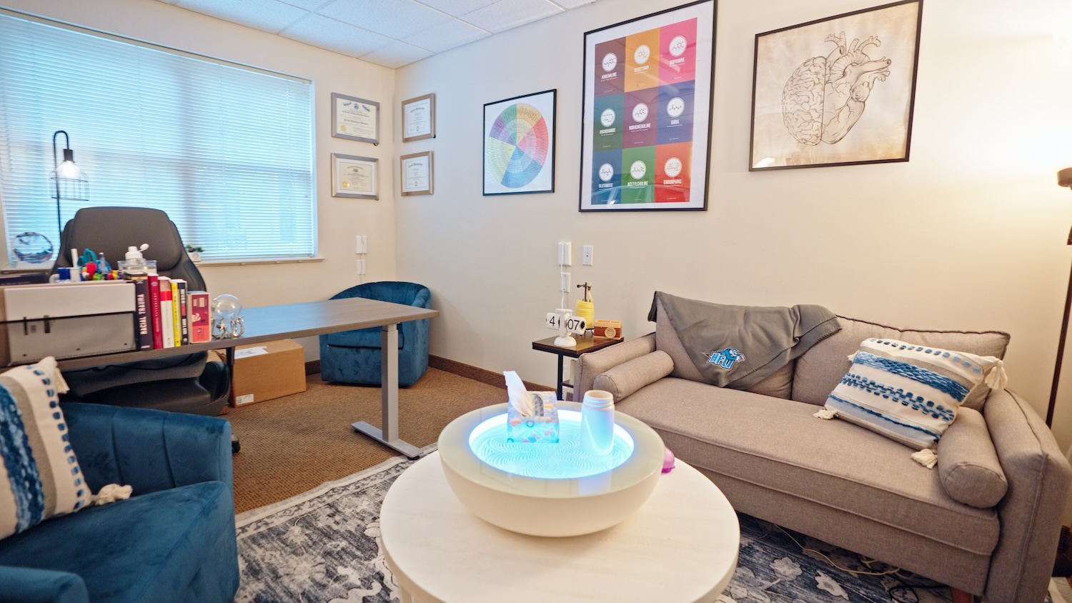 The new counseling space in Delaney Hall