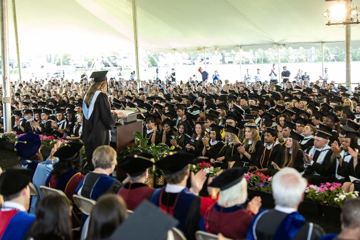 The large crowd assembled for the Class of 2026 commencement ceremony