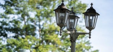 Lamppost on campus