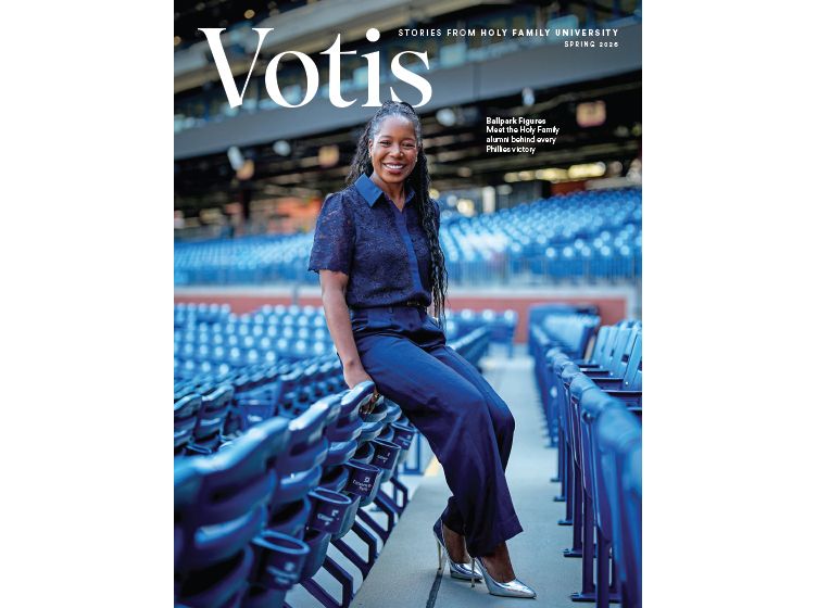 Cover of the Votis Spring 2026 Holy Family University Magazine