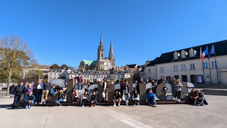 Holy Family University students visit Chartres Cathedral in Chartres, France (2022)