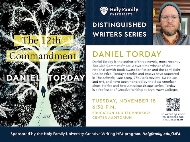 Holy Family University's Distinguished Writers Series Event 2025 Flyer