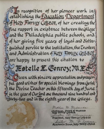 Estelle Conroy Teaching Certificate