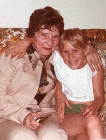 Christine Steele and her Aunt Stelle (April 1977)